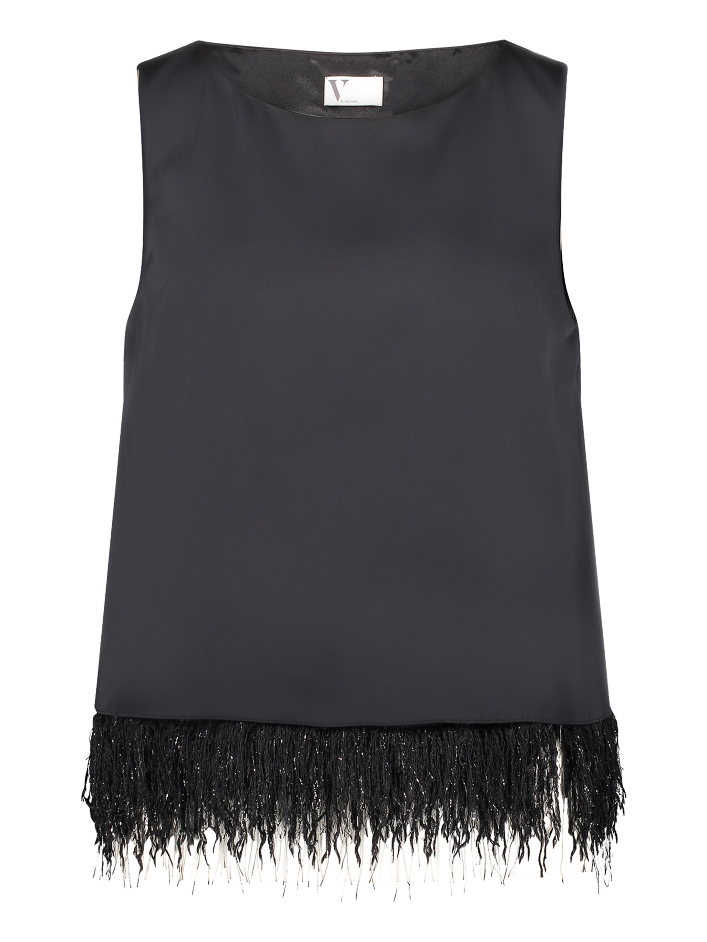 Vera Mont Trägertop mit U-Boot-Ausschnitt in Schwarz: Vorderseite