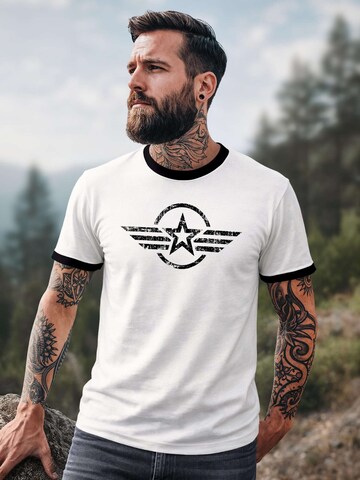 Neverless Shirt 'Airforce Wings' in White