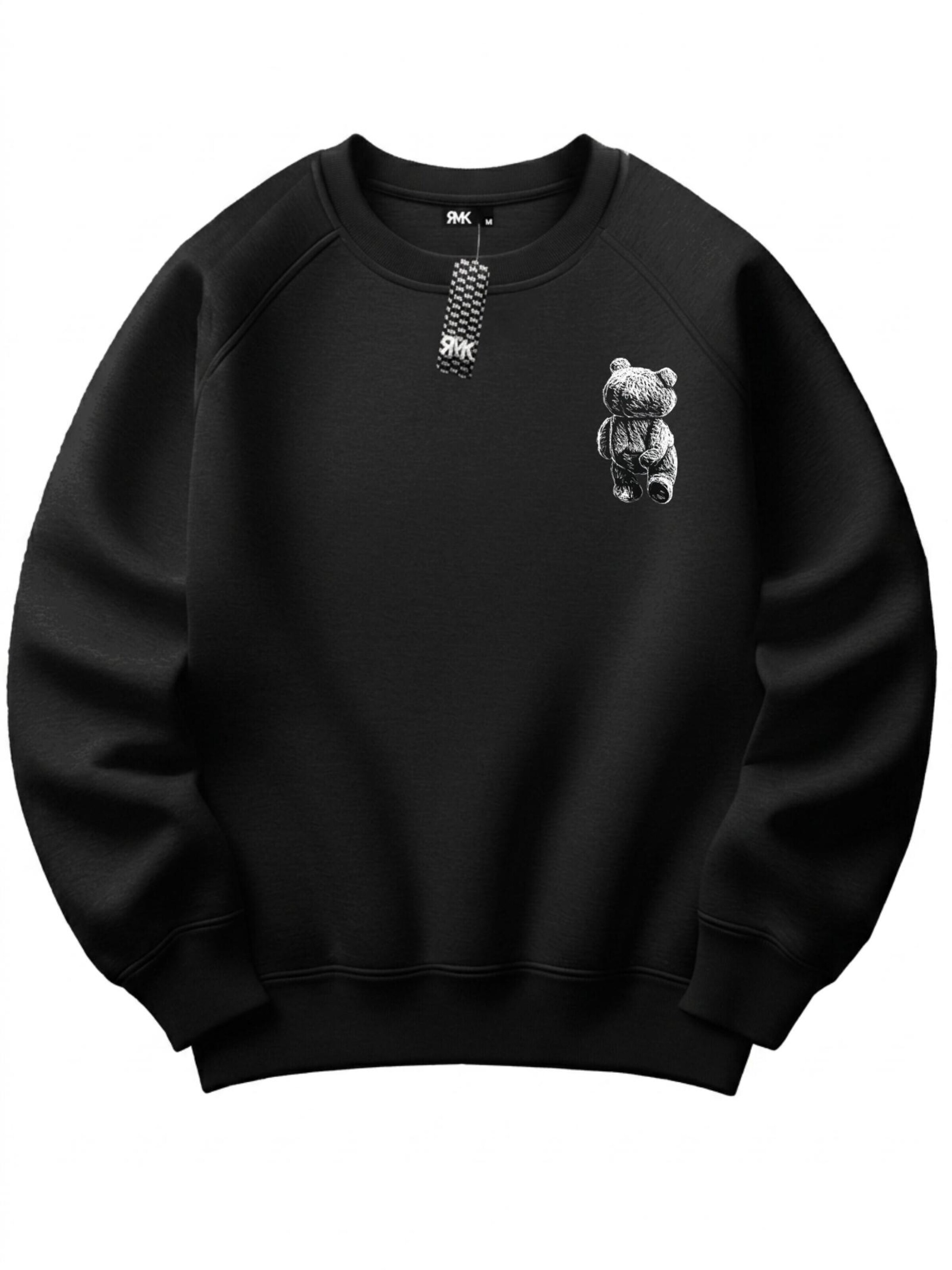 RMK Sweatshirt 'Fitness Bär Funny'‌‌‌ in Schwarz: Vorderseite