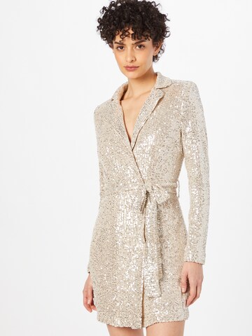 Robe de cocktail 'JOSSA' In The Style en argent : devant