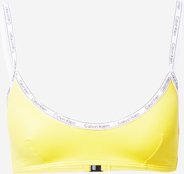 Calvin Klein Swimwear Bralette Bikini Top in Yellow: front