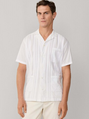 Hackett London Slim fit Overhemd 'Poplin Cruise' in Wit