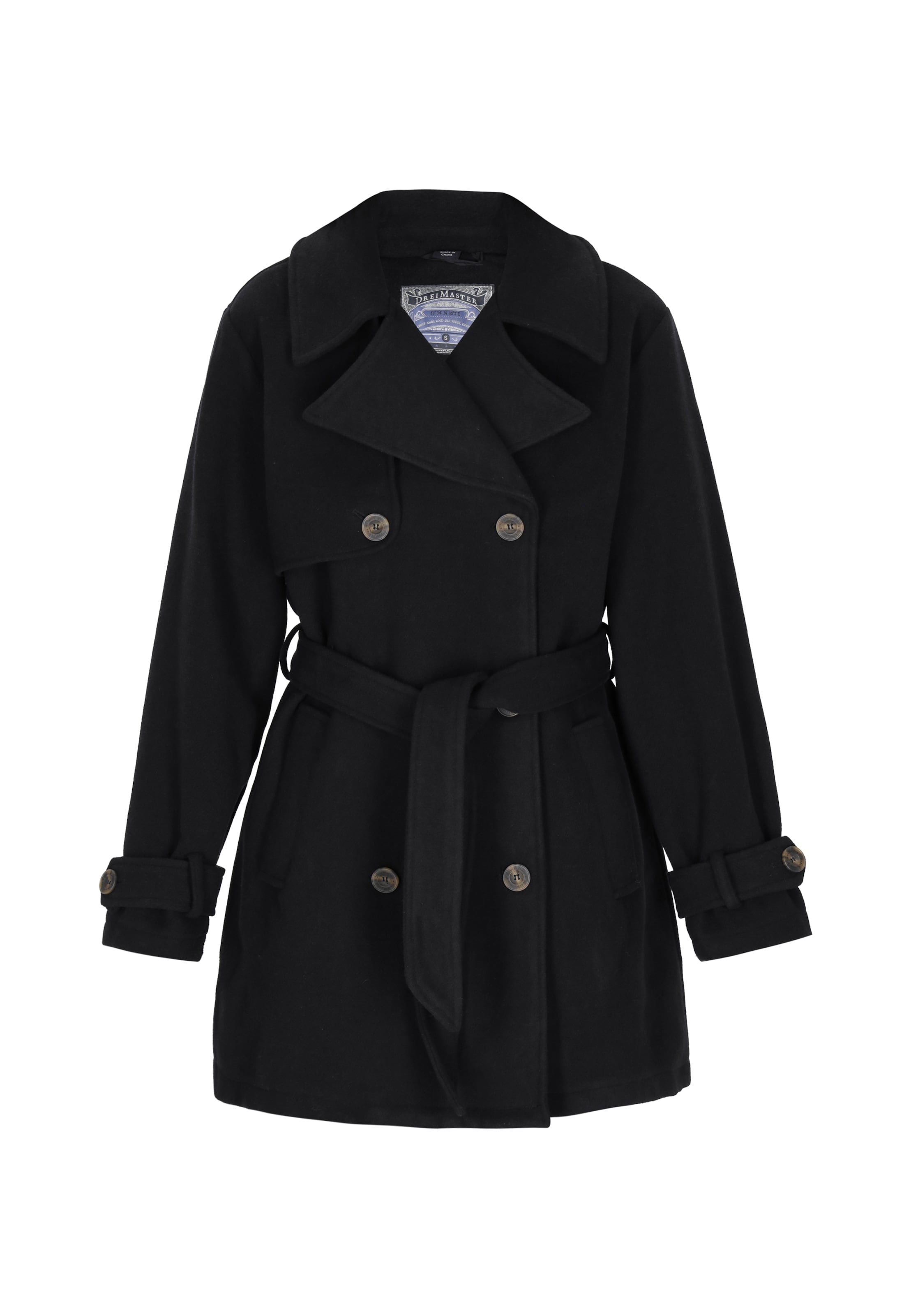 DreiMaster Vintage Between-seasons coat in Blue: front