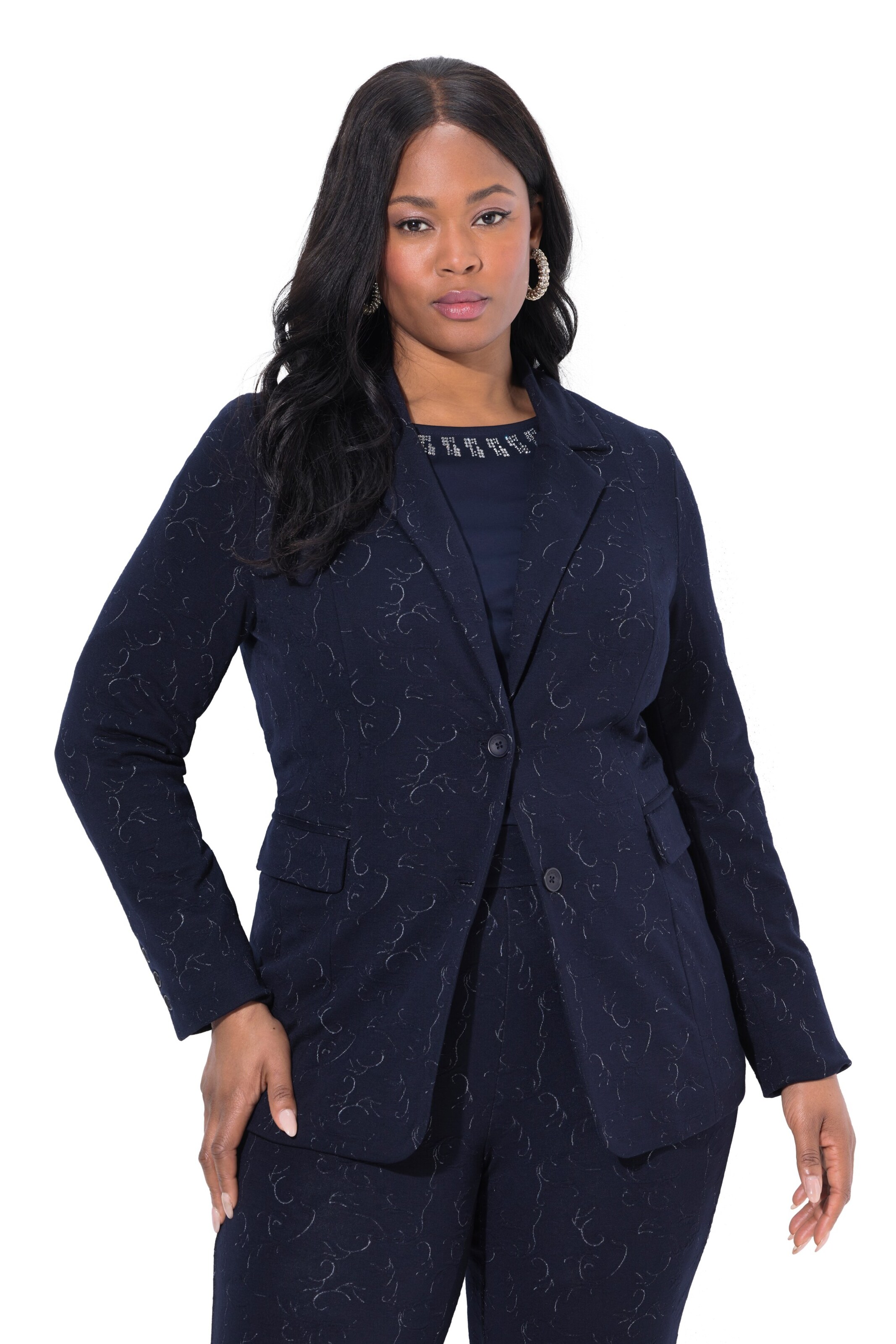 Ulla Popken Blazer in Blue: front