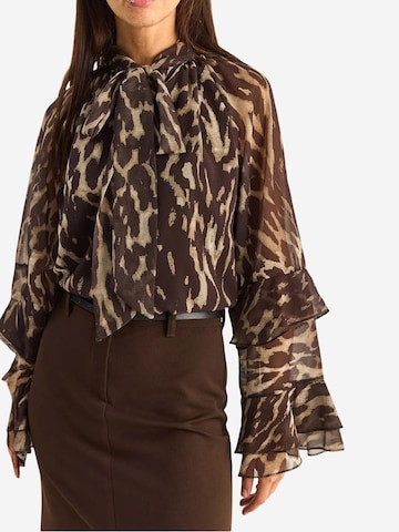 Chemisier Bianco Lucci en marron