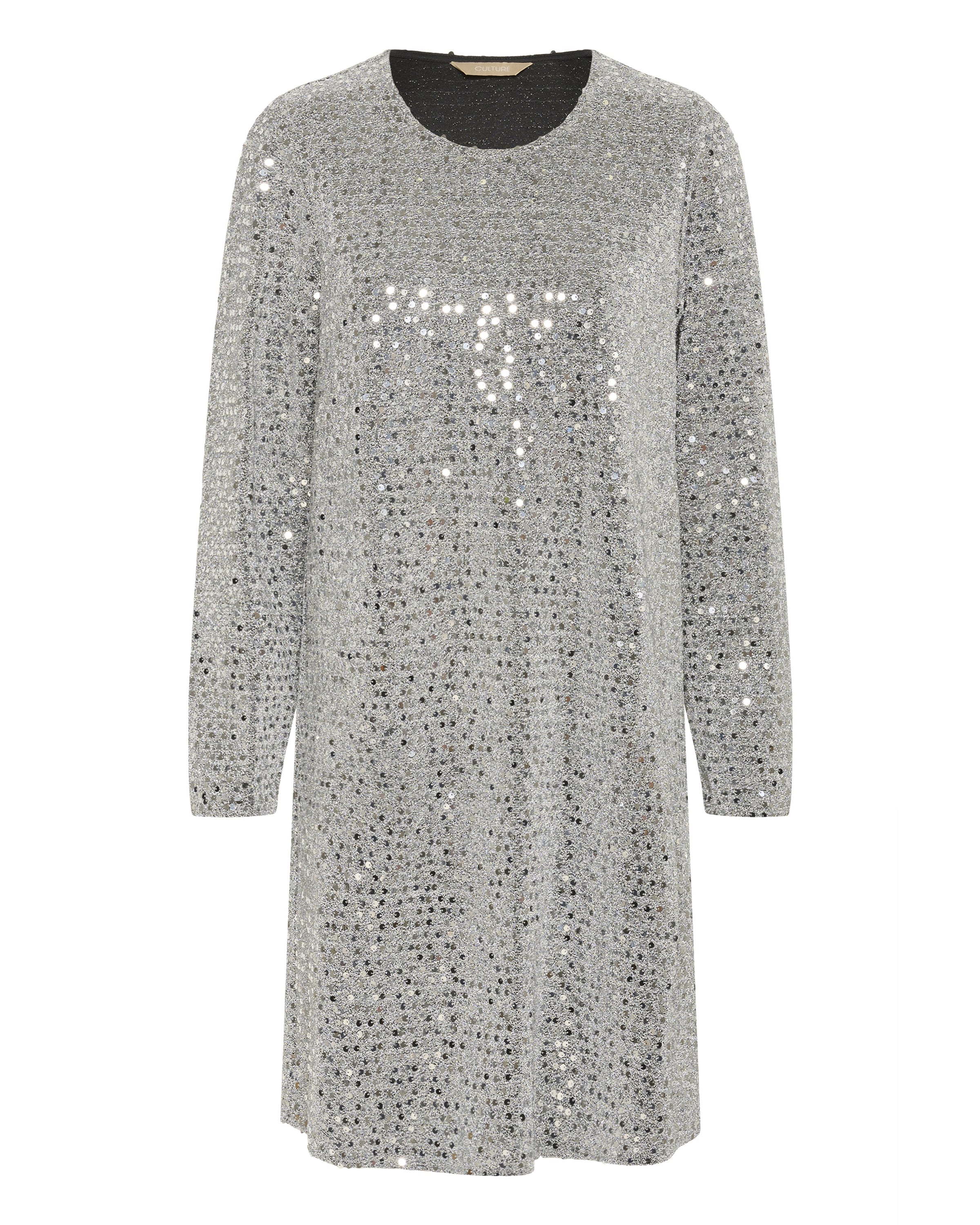 CULTURE Coctailkjole ' CUbia Tamera ' i sølv: forside