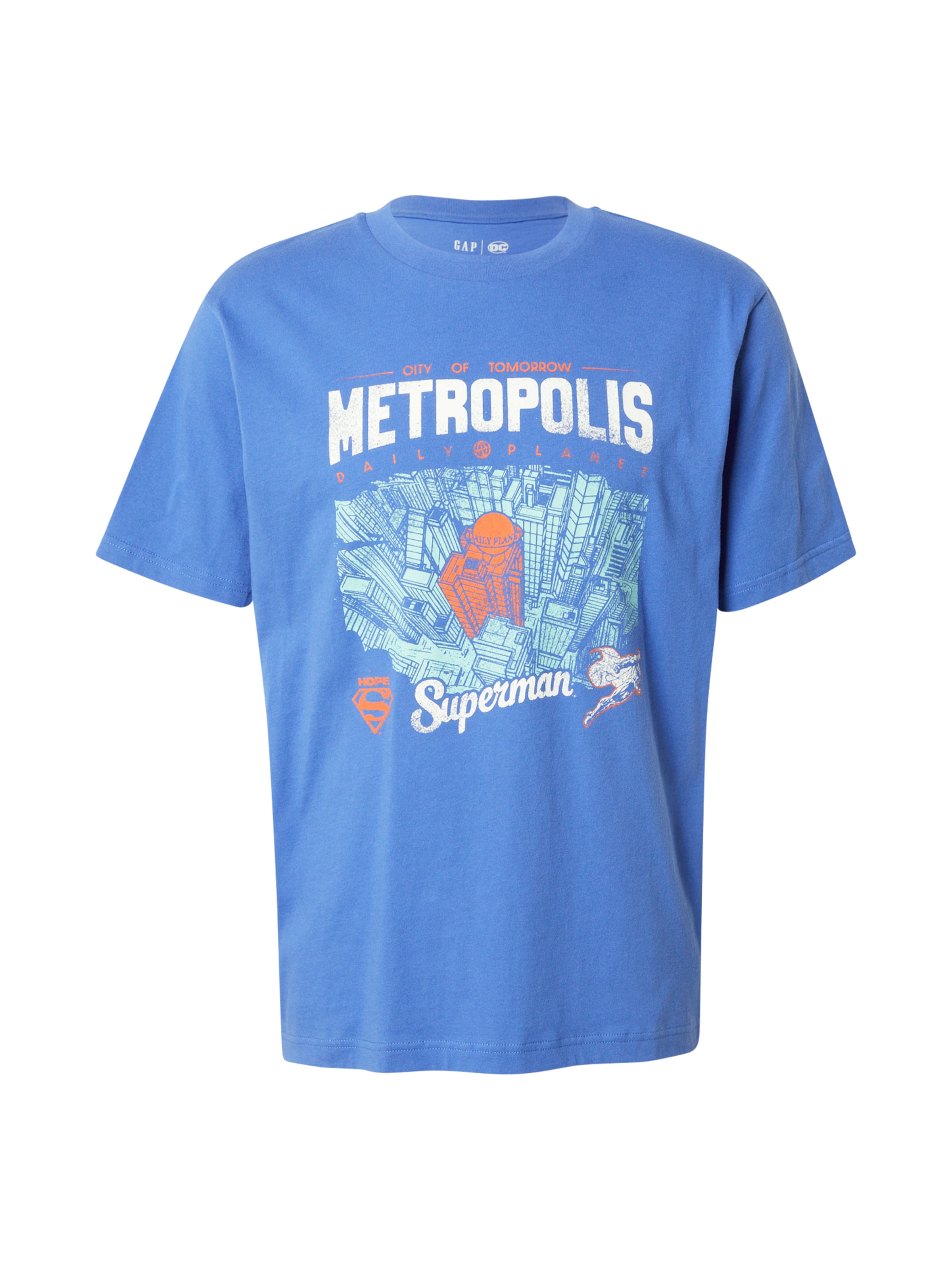 GAP - Camiseta 'SUPERMAN METROPOLIS' en azul: frente