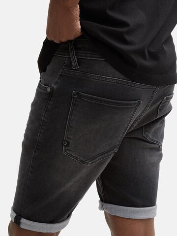 TOM TAILOR DENIM Slimfit Jeans 'Piers' in Zwart