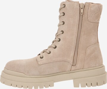 BULLBOXER Lace-Up Ankle Boots in Beige