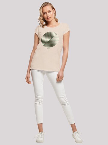 T-shirt 'Geometrics ' F4NT4STIC en beige