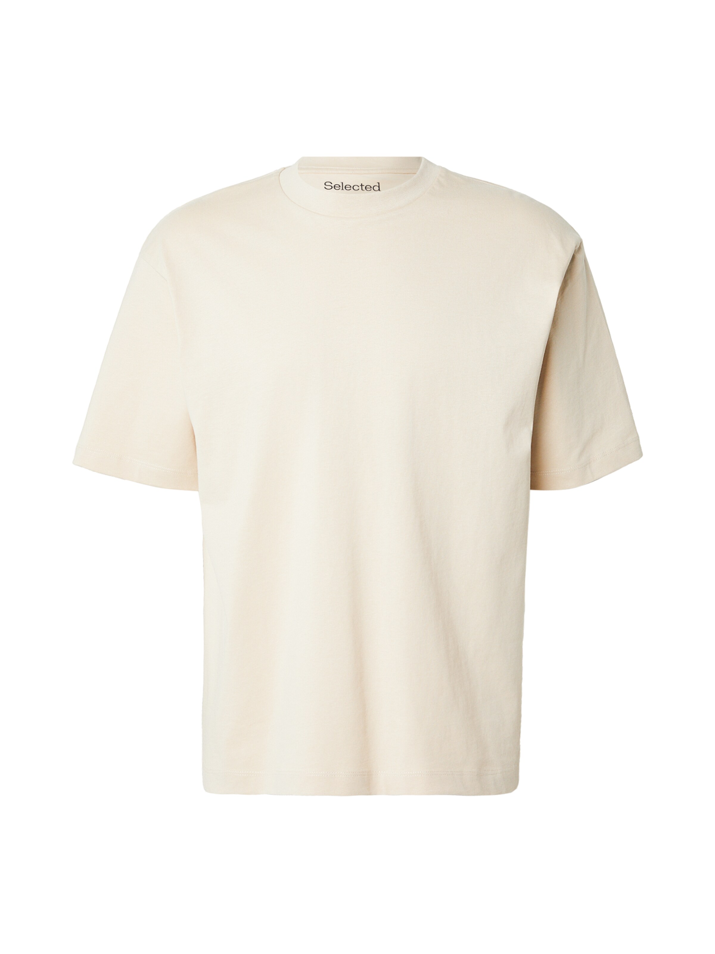 SELECTED - Camiseta 'SLHBOB' en beige: frente