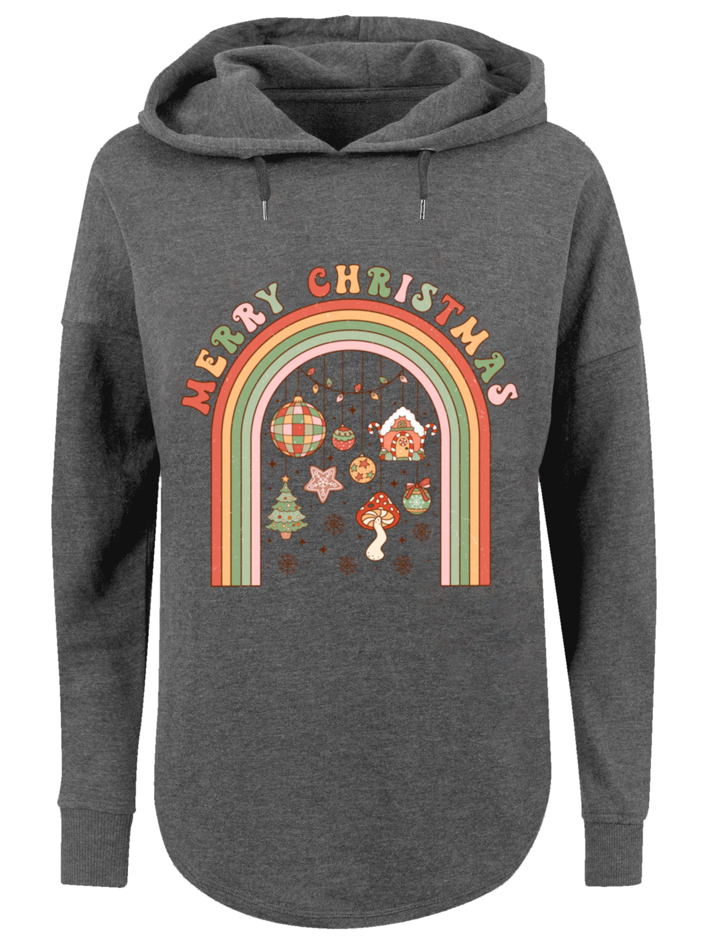 F4NT4STIC Sweatshirt 'Merry Christmas Cozy Vibes' in Grau: Vorderseite