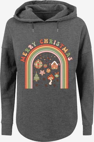 Pull-over 'Merry Christmas Cozy Vibes' F4NT4STIC en gris : devant