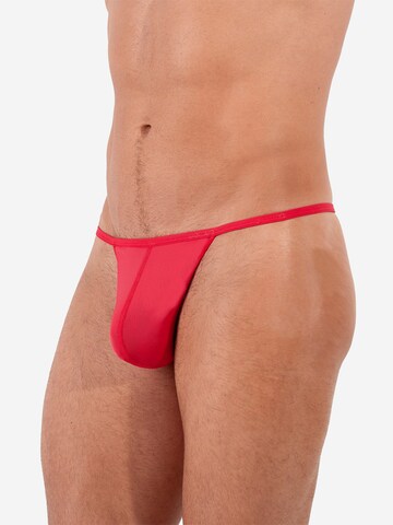 Slip ' Plumes ' HOM en rouge : devant