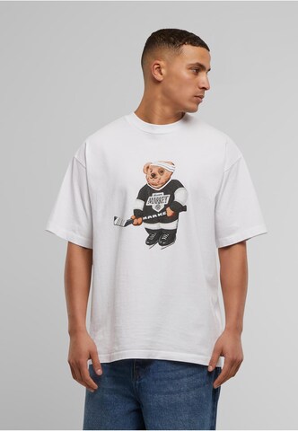 MARKET T-Shirt 'Hockey Bear' in Weiß