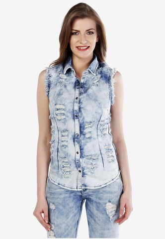 CIPO & BAXX Vest in Blue: front