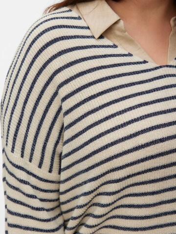 Vero Moda Curve Trui 'VMCNew Lexsun' in Beige