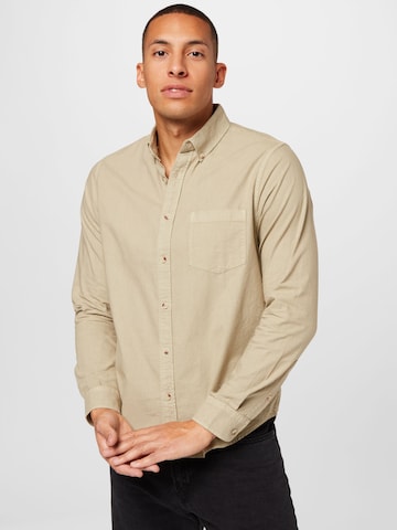 Cotton On Regular fit Button Up Shirt 'MAYFAIR' in Beige: front