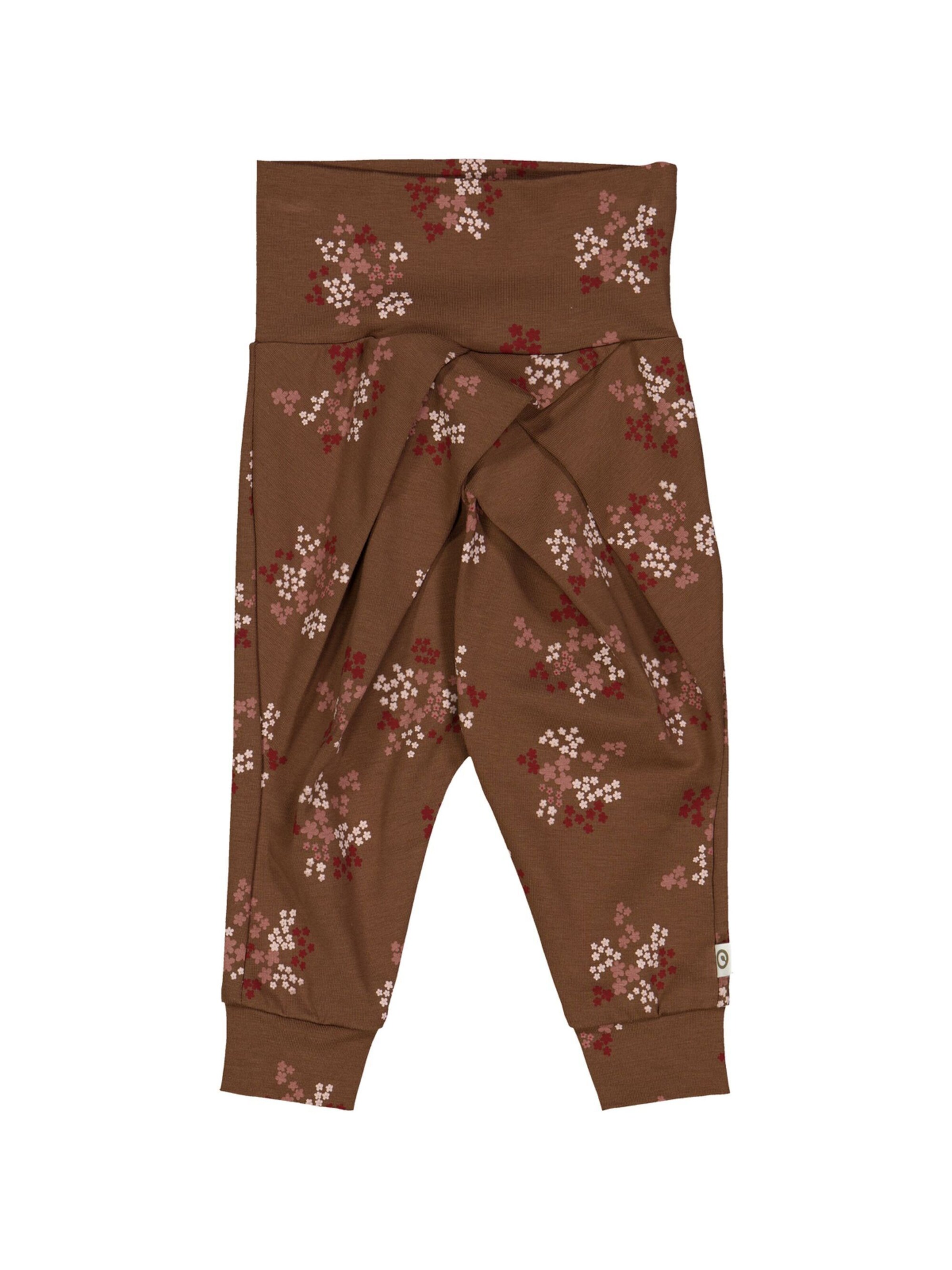 Müsli by GREEN COTTON - Tapered Calças em castanho: frente