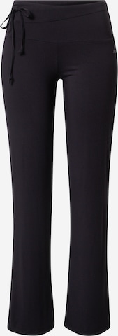 CURARE Yogawear Rozkloszowany krój Spodnie sportowe 'Flow' w kolorze czarny: przód