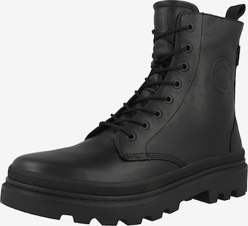 Palladium Lace-Up Boots in Black: front