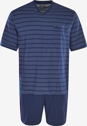 HAJO - Pijama corto en azul: frente