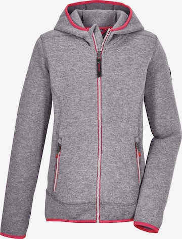 KILLTEC Athletic Fleece Jacket in Grey: front