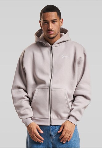 Karl Kani - Sudadera con cremallera 'Essential' en gris: frente