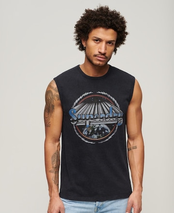 T-Shirt Superdry en noir : devant