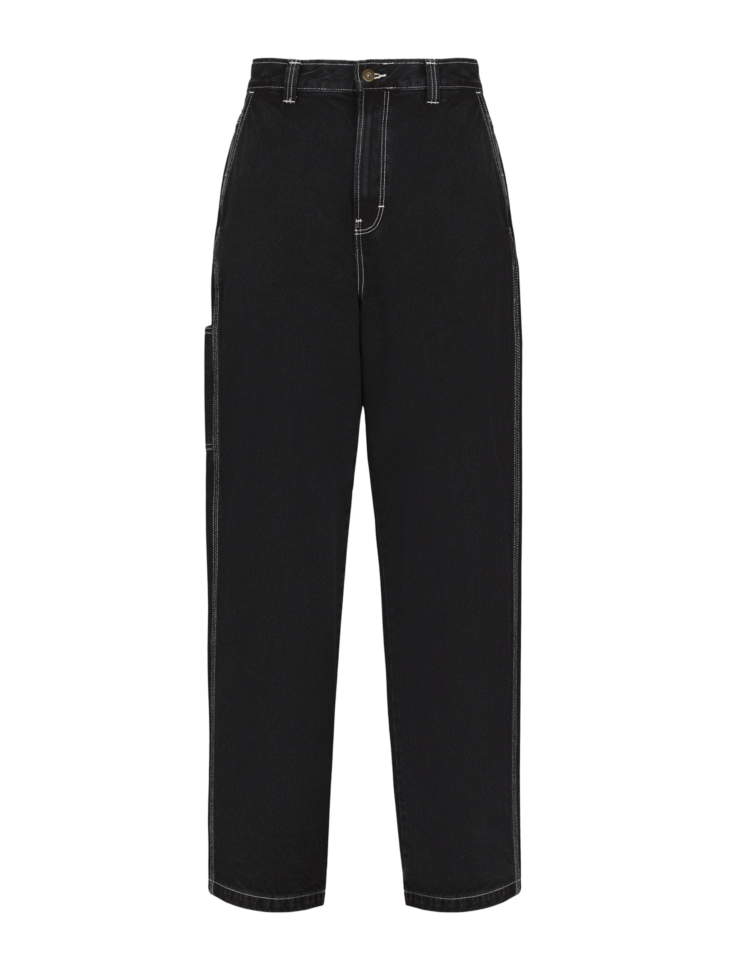 DICKIES Широка кройка Карго дънки 'MADISON' в черно: отпред