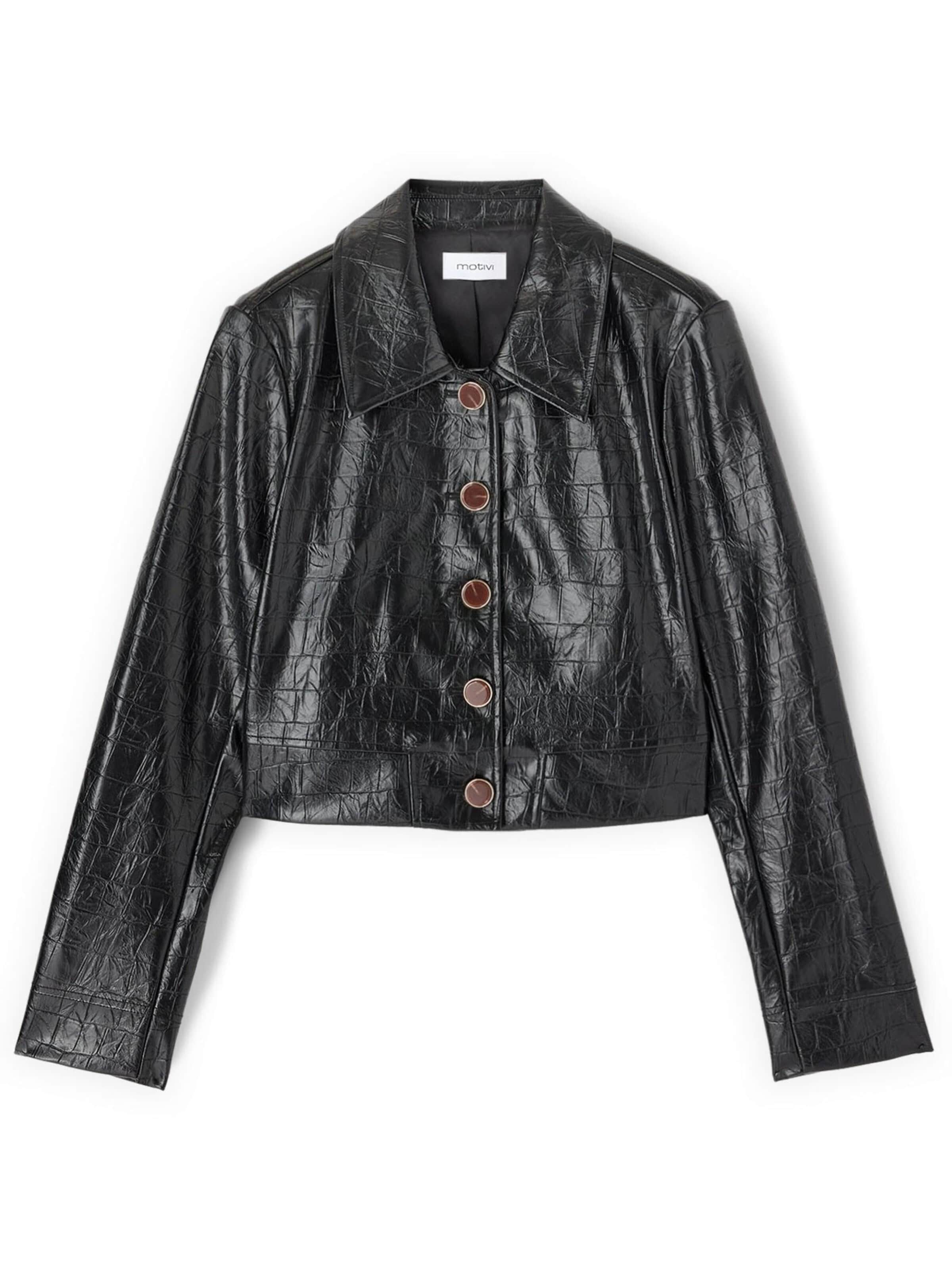 MOTIVI Between-season jacket in Black: front