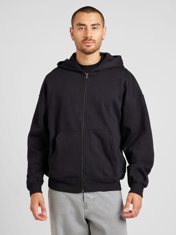 Only & Sons Кофта на молнии 'ONSTURNER' в Черный: спереди