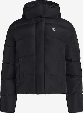 Calvin Klein Jeans Regular Зимно яке в черно: отпред