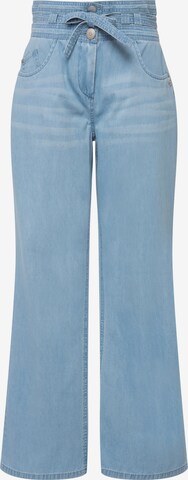 Ulla Popken Wide leg Jeans in Blauw: voorkant