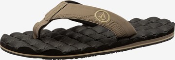 Volcom Teenslippers ' RECLINER ' in Beige: voorkant