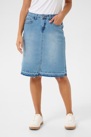 Cream Skirt 'CRPatch' in Blue: front