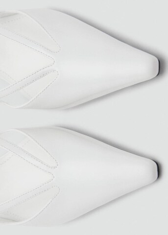 MANGO Slingback Pumps 'Cruce' in White