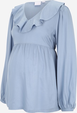 MAMALICIOUS Blouse 'Mercy' in Blauw: voorkant