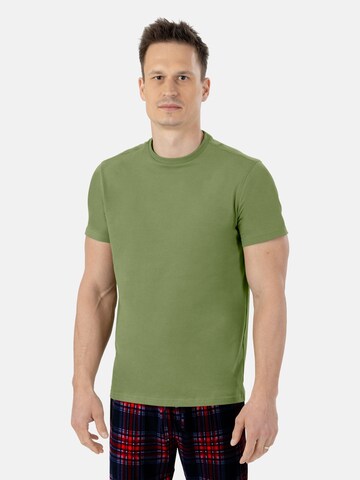 PANTONECLO Shirt 'Pantoneclo Men’s Round Neck T-Shirt' in Groen: voorkant