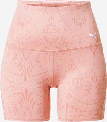 PUMA Skinny Sports trousers in Pink: front