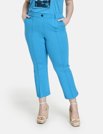 SAMOON Regular Trousers in Blue: front