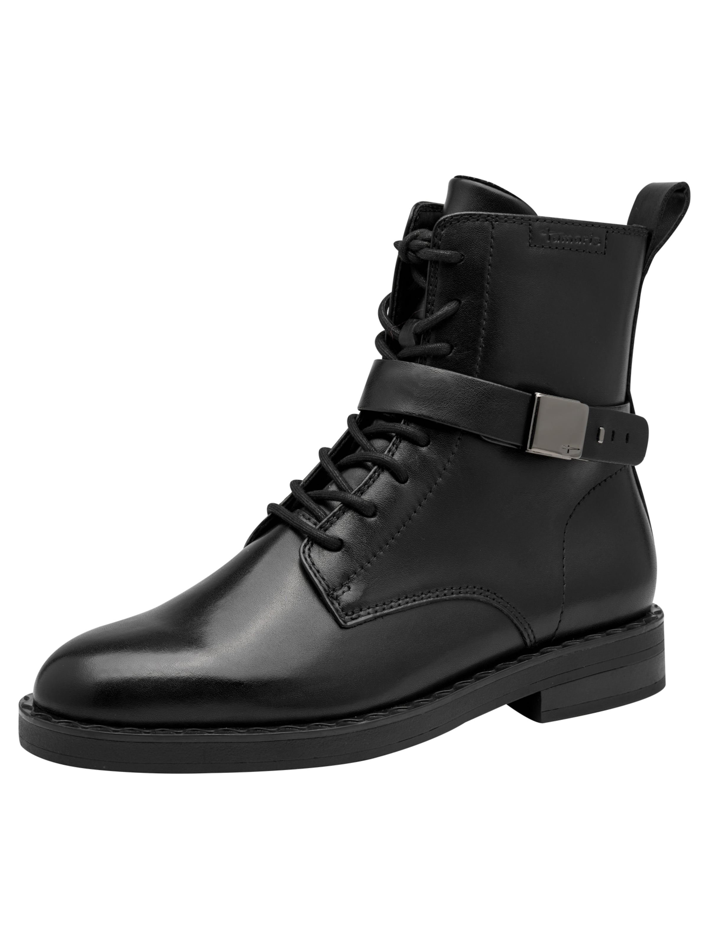 Bottines à lacets Tamaris en noir : devant