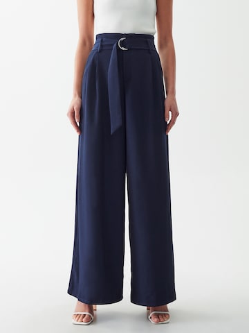 Willa - Perna larga Calças 'DIDDY PANTS' em azul: frente