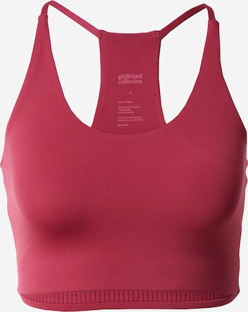 Girlfriend Collective Bralette Sports Bra 'CLEO' in Pink: front