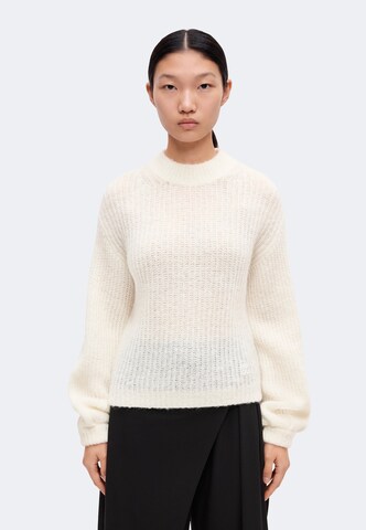 HUGO Sweater 'Siforo' in White: front