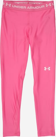 UNDER ARMOUR Скинни Спортивные штаны в Ярко-розовый: спереди