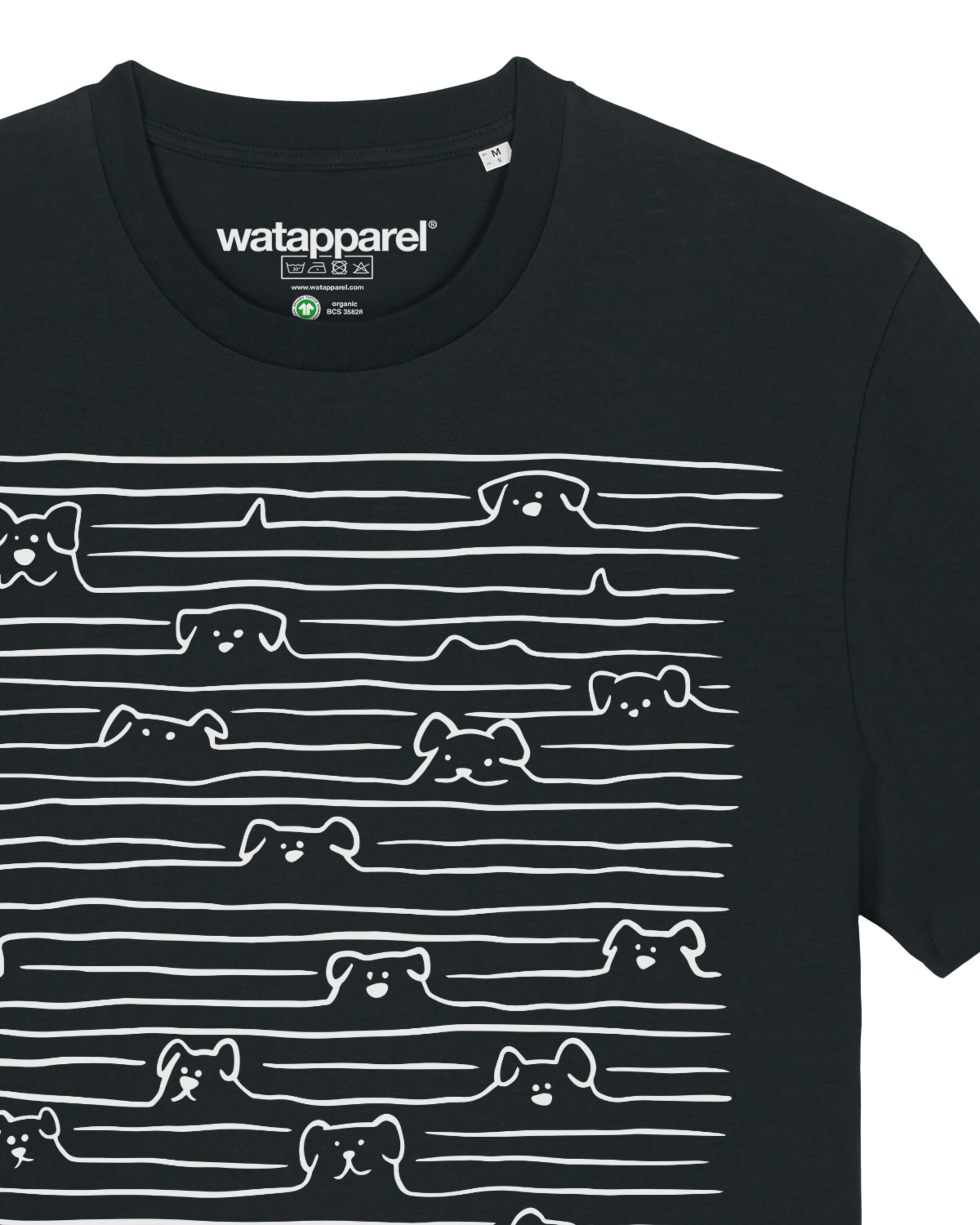 Maglietta ' Doodle Dogs ' di Watapparel in nero
