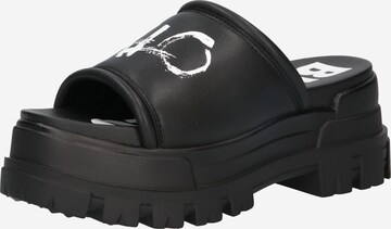 BUFFALO Mules 'ASPHA' in Black: front