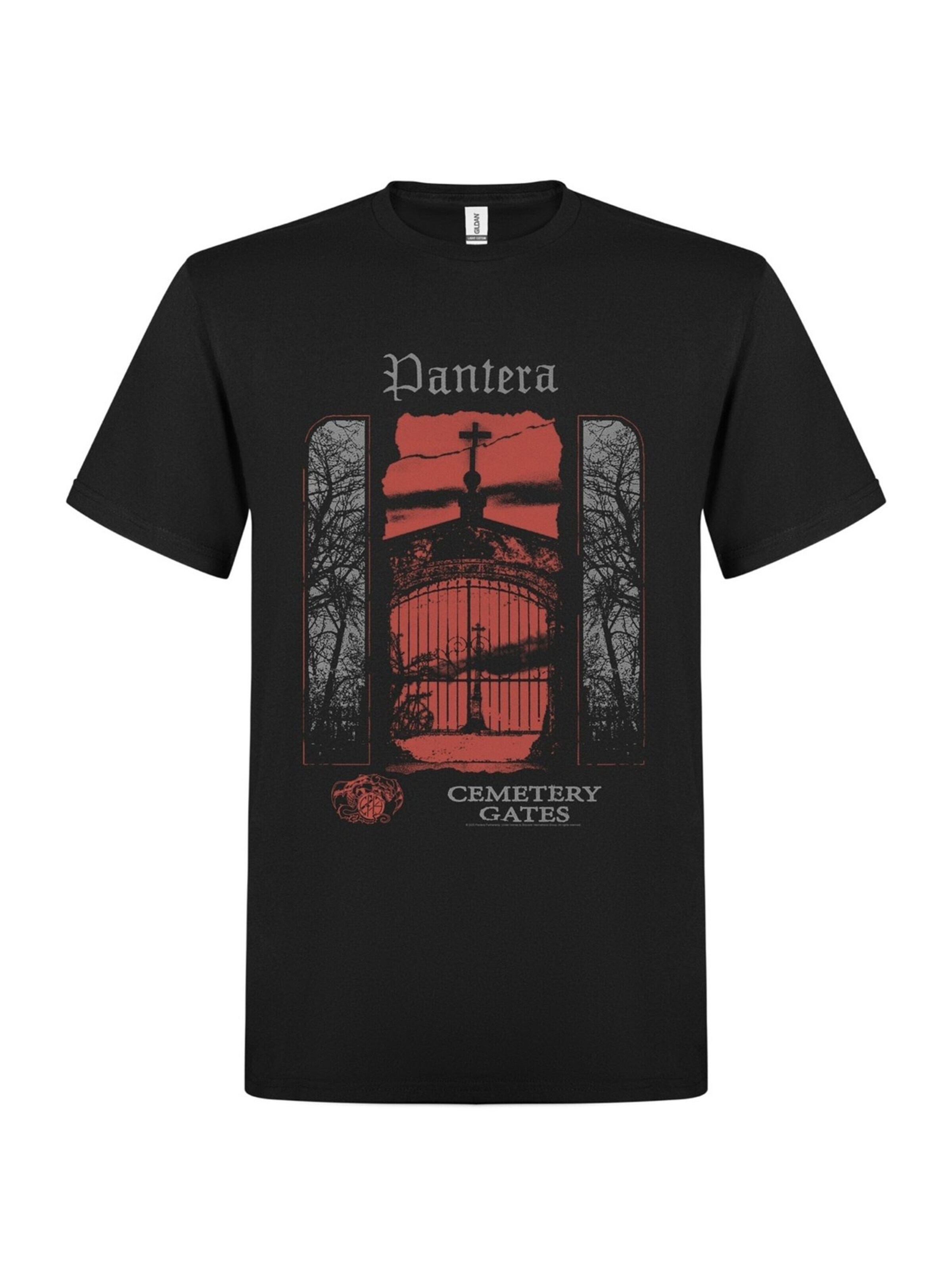 PANTERA Shirt 'Pantera Cemetery Gates' in Black: front