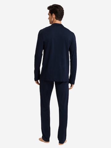Hanro Long Pajamas 'Night & Day' in Blue